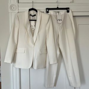 Zara White Suit Set